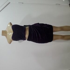 Shimmery  dress set purple
